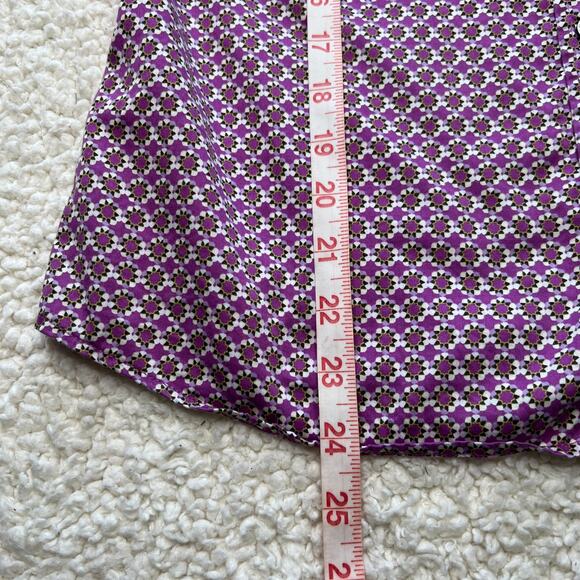 Charter Club Golf Collection Purple Pattern Sleeveless Button Up Blouse 10 - Picture 7 of 7